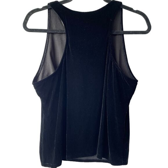 Eileen Fisher Silk Blend Velvet Sleeveless Scoop Neck Tank Top Size L black - Picture 4 of 8